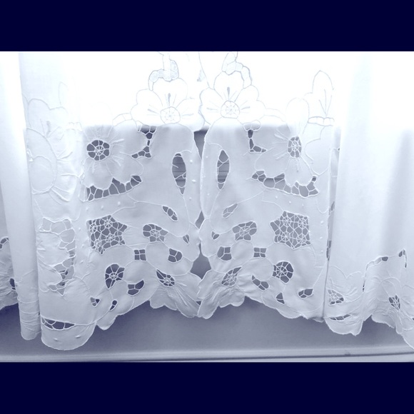 2 100% Cotton Battenberg lace curtain Panels
84 x 36" - Picture 5 of 9